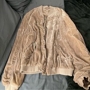 Free People Velvet Bomber Jacket